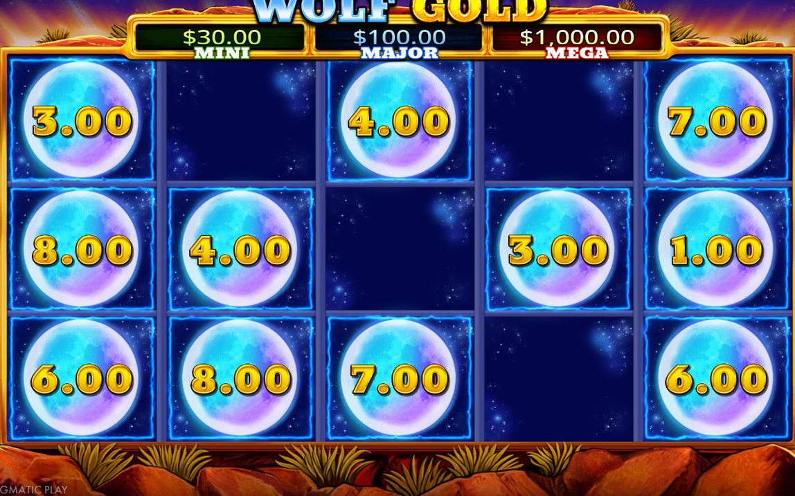 Money Respin screen, where normal symbols fade out