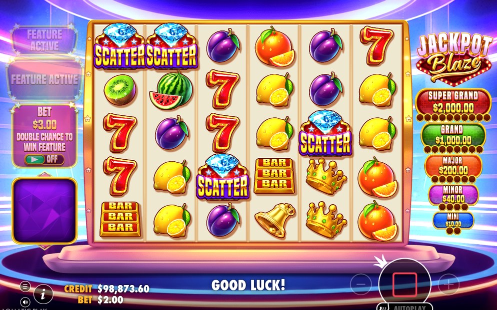 Free Spins with the 6x5 grid and jackpot meters